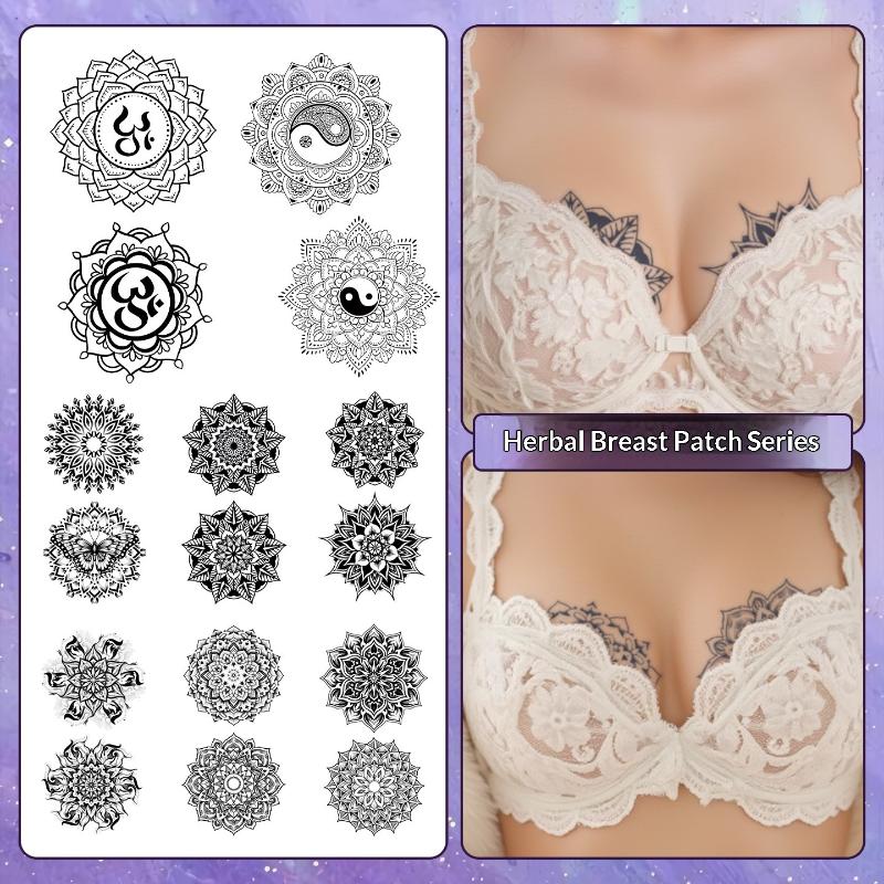 2/3/6/8 Sheets Datura Pattern  - đánh giá và giá Nipple Cover Pasties