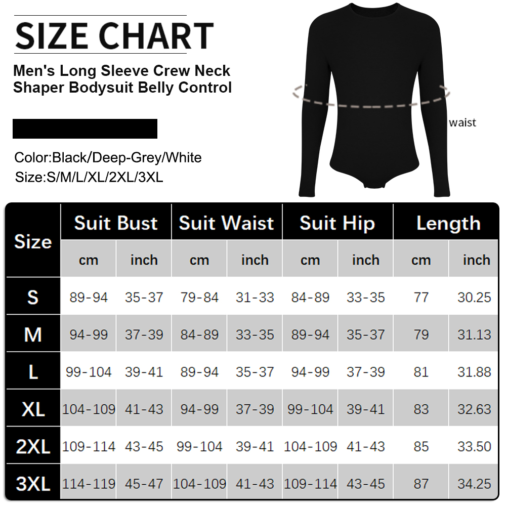 Mens Long Sleeve Bodysuit Full - đánh giá và giá Shapewear Bodysuit Firm